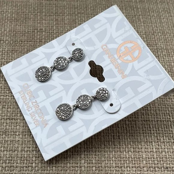 Giani Bernini Women Earrings Sterling Silver Jewelry Cubic Zirconia Earrings $90 - Picture 11 of 11